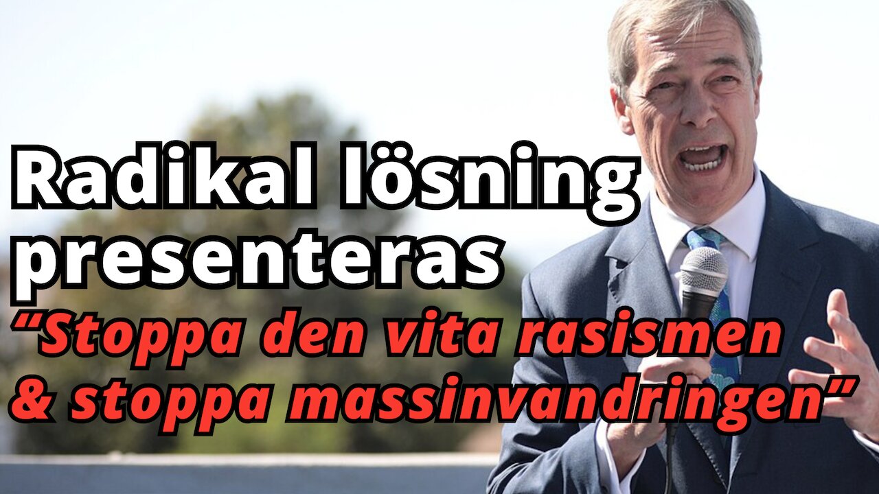 Nigel Farages lösning på raskravallerna - "Stoppa den vita rasismen"