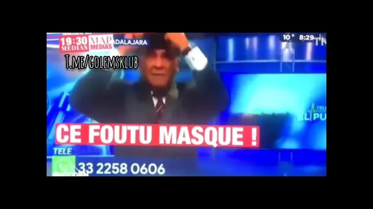 Corona Folie... Un journaliste mexicain pète un plomb à la télévision.
