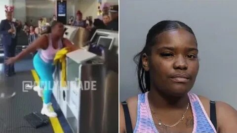 Mother in Miami airport hurls computer at American Airlines worker after losing kids