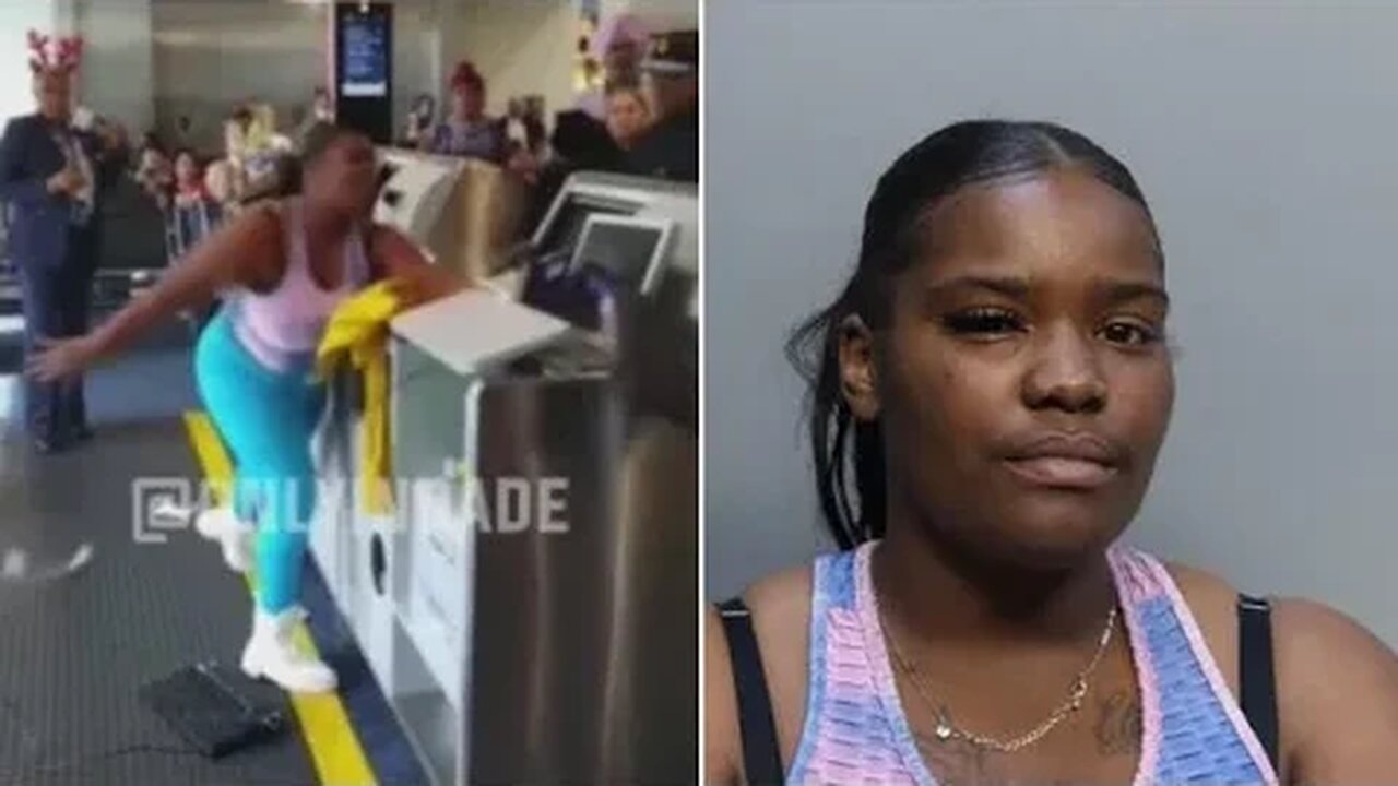 Mother in Miami airport hurls computer at American Airlines worker after losing kids