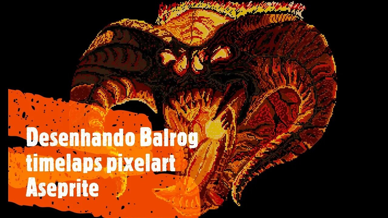 Desenhando Balrog timelaps pixelart aseprite