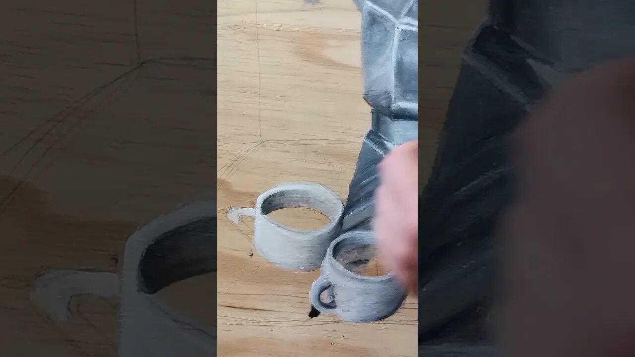 Moka Pot Part 4 | Acrylic on Plywood | #Coffee #Timelapse #acrylicpainting #realism #painting #art