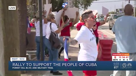 Cuban Americans hold rally near West Palm Beach