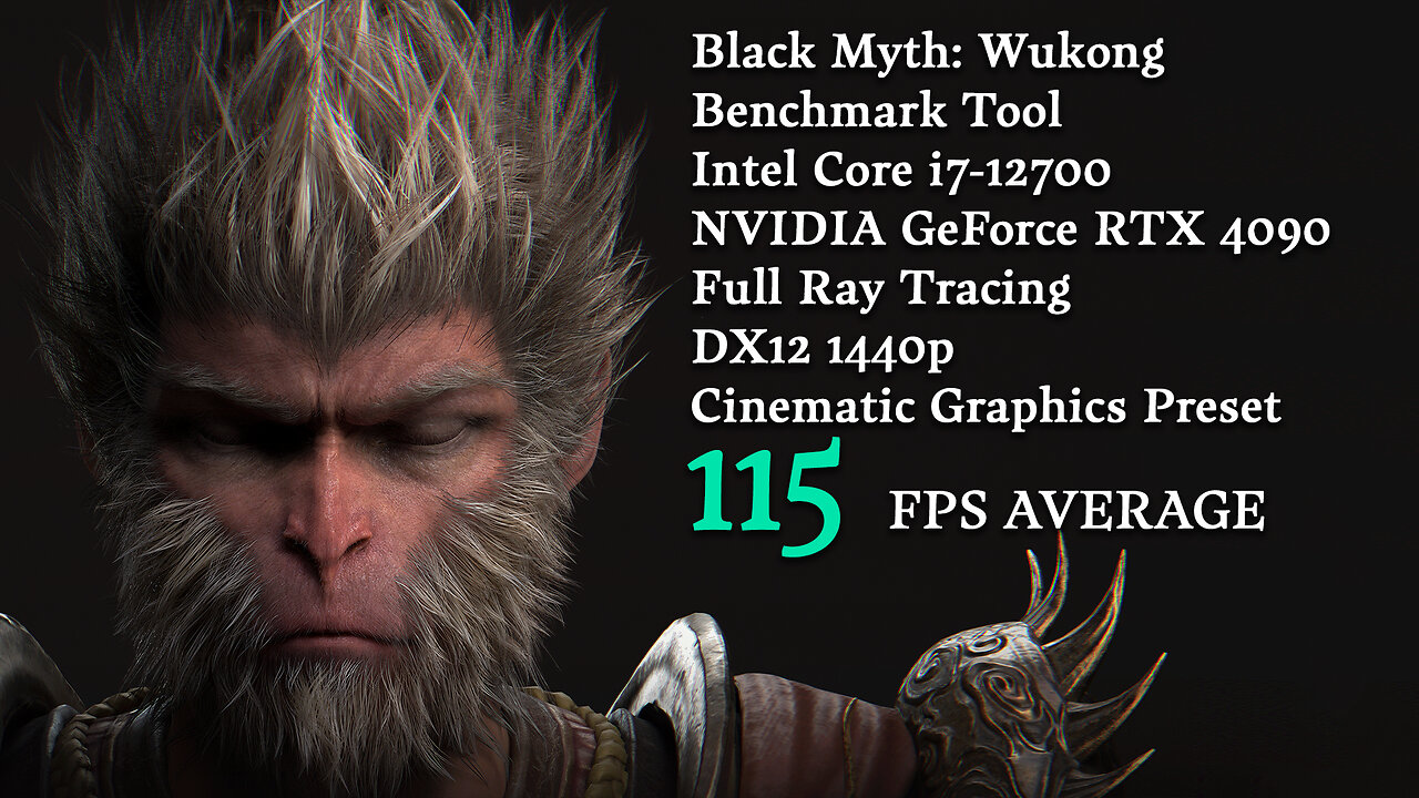 Black Myth: Wukong Benchmark Tool - RTX 4090 - Full Ray Tracing - DX12 - 1440p