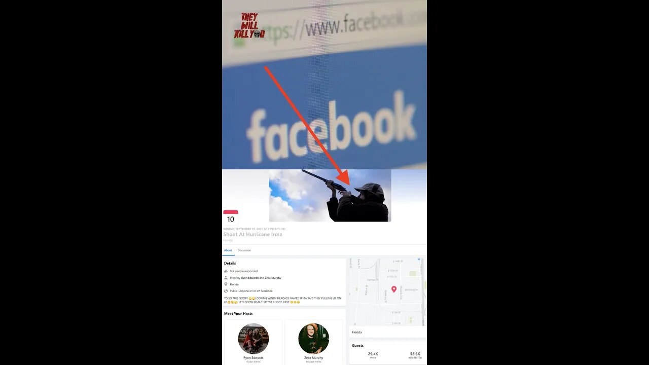 Man Prompts Facebook Users to Shoot at Hurricane 🌪️🔫