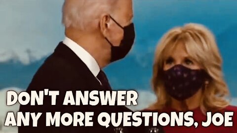 Jill tells Joe Biden to NOT ANSWER any more Questions