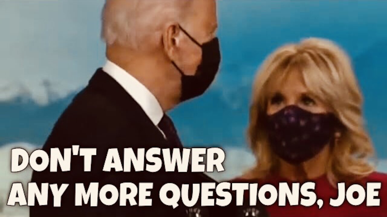 Jill tells Joe Biden to NOT ANSWER any more Questions