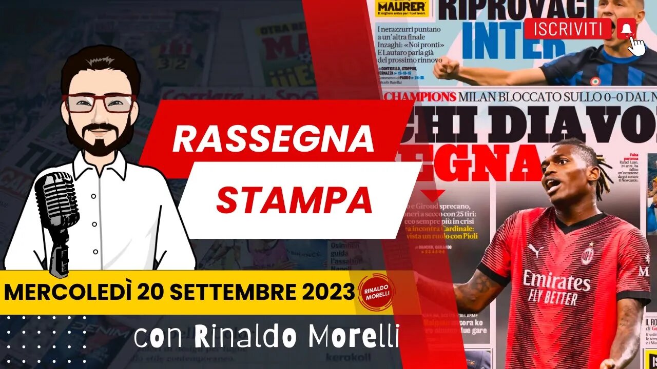 Champions, solo pari per Milan e Lazio | 🗞️ Rassegna Stampa 20.9.2023 #474