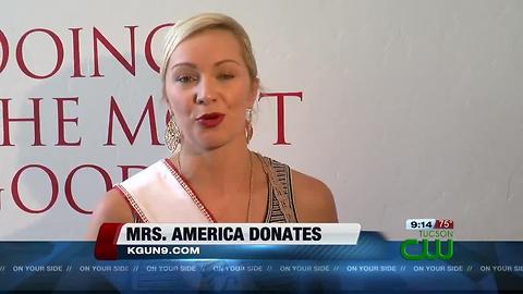 Mrs. Arizona donates to Salvation Army