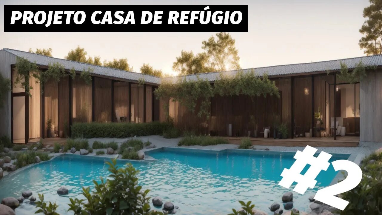 Casa refugio projeto casa de ferias no Revit parte 2