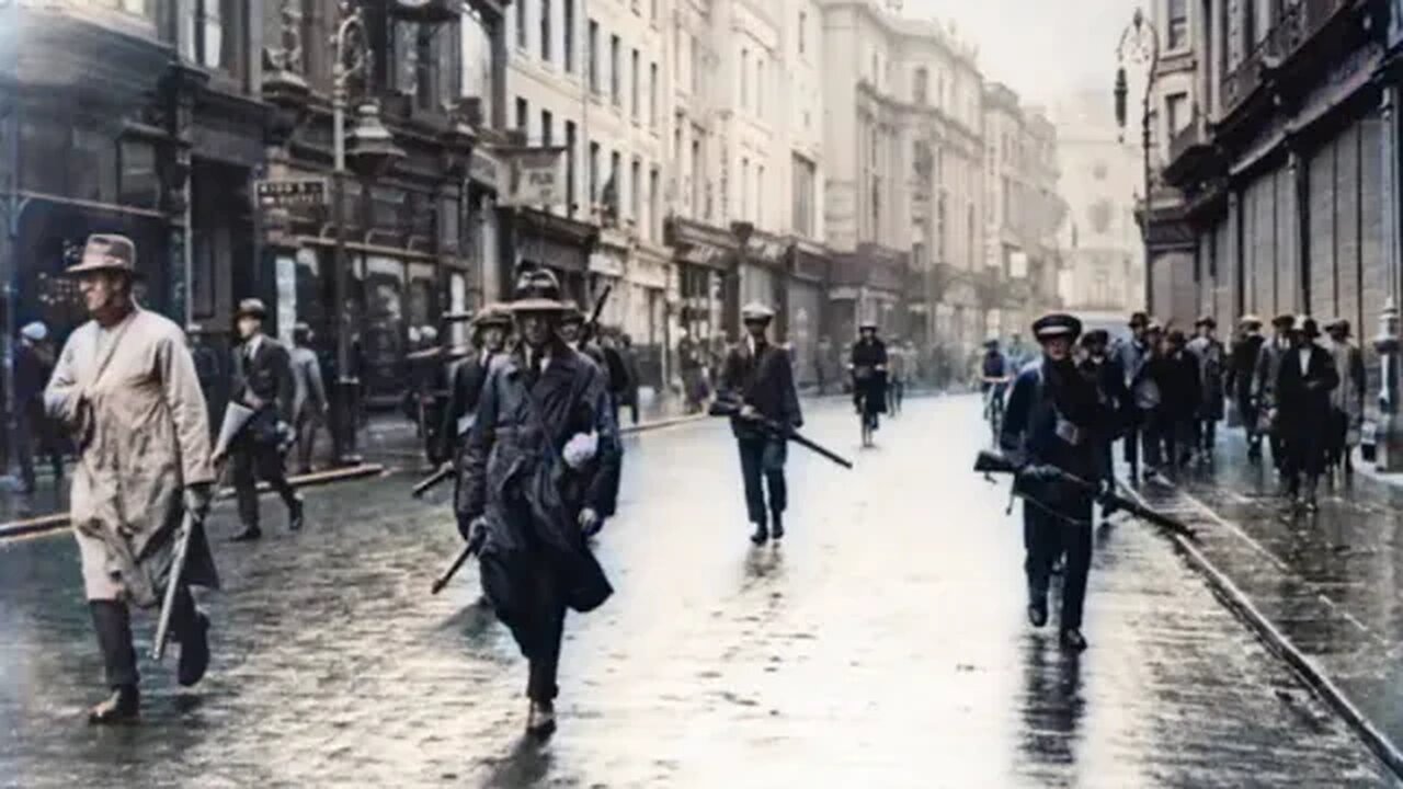 Rare Irish Civil War footage in Color [Remastered]