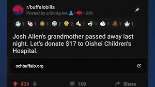 Bills Mafia raises more than $100,000 for Oishei in honor of Josh Allen's grandmother