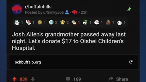 Bills Mafia raises more than $100,000 for Oishei in honor of Josh Allen's grandmother