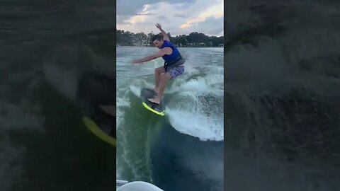 Wintertime Wakesurfing