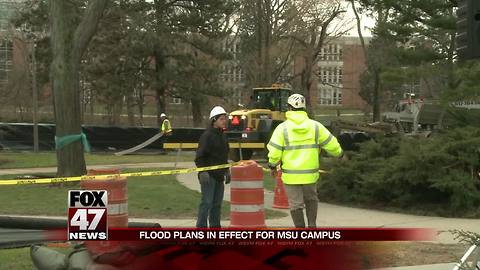 MSU closing roads, lots ahead of flooding