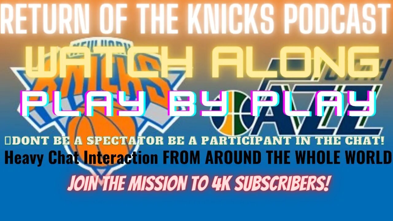 🔴 New York Knicks AT JAZZ LIVE PLAY BY PLAY & WATCH-ALONG KNICK Follow Party