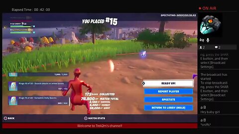 Trek2m is Playing Fortnite just trying to have Fun Day 568