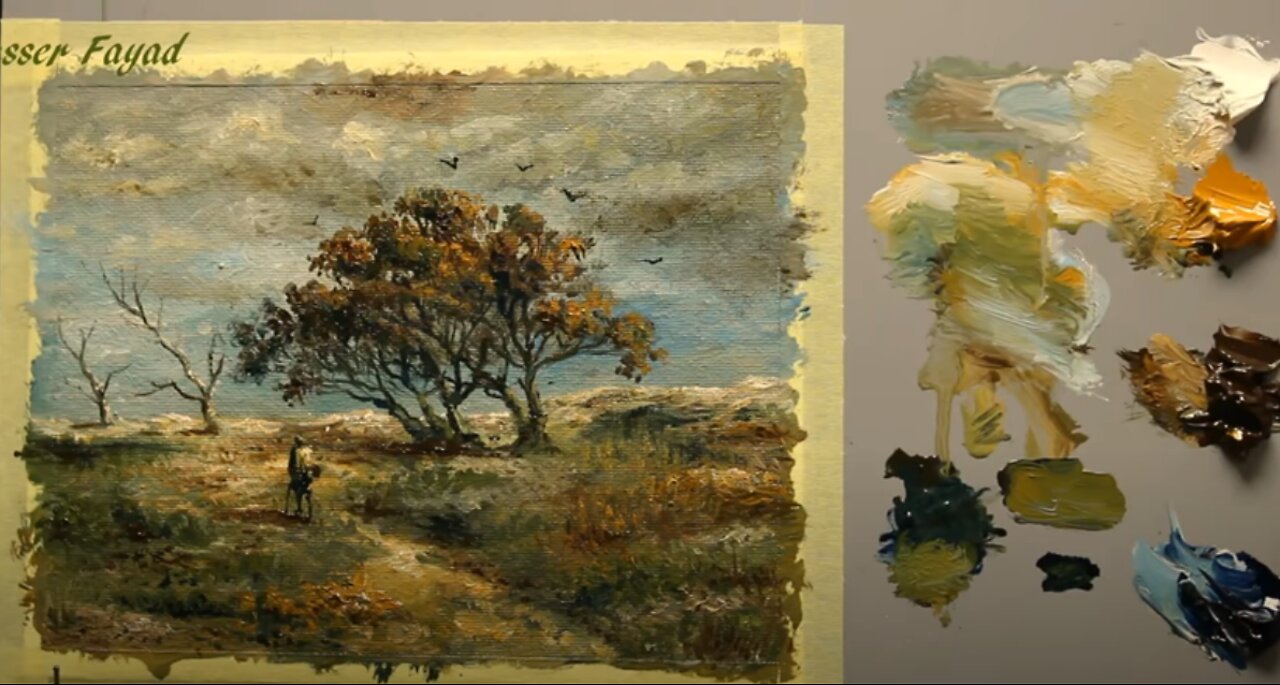 Oil Painting Landscape ( hot atmosphere )