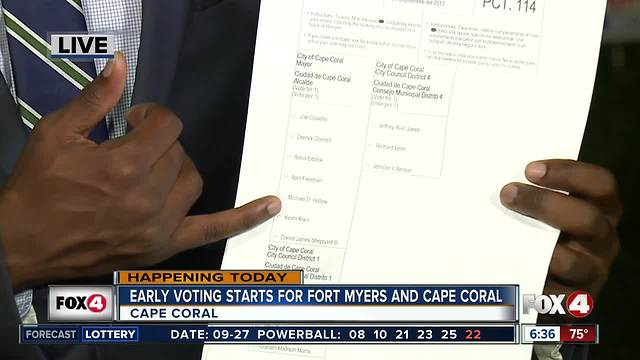 Early voting begins Thursday in Fort Myers and Cape Coral