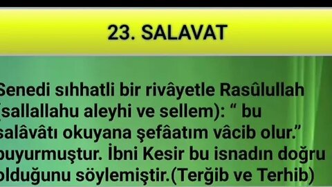 SALAVAT-I ŞERİFELER (23. SALAVAT -sesli)