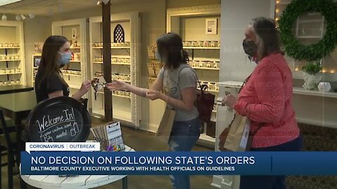 No decision on following state's orders in Baltimore County