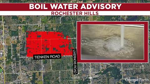 Boil water alert still in place for part of Rochester Hills due to loss of pressure