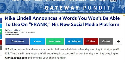 Mike Lindell's "FRANK" Social Media Platform And The 4 Words You Can't Use On It