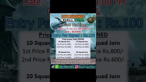 Any one interested!!! @BattlegroundsMobile_IN #bgmi #custom #customroom #squadvssquad