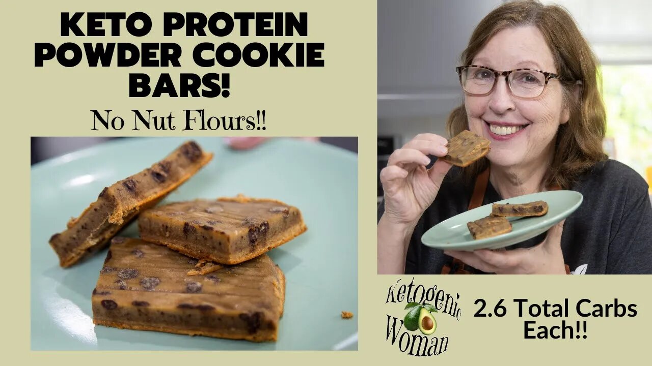 Protein Powder Cookie Bar Recipe | No Nut Flours in These Keto Protein Powder Cookies