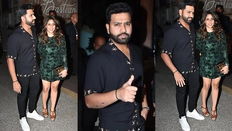 Rohit Sharma Along with Wife Ritika Sajdeh Snapped at Worli Bastin 🤩🔥📸