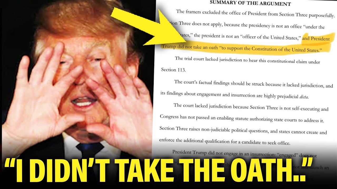 Trump's REJECTION of Constitutional Oath BACKFIRES in his FACE