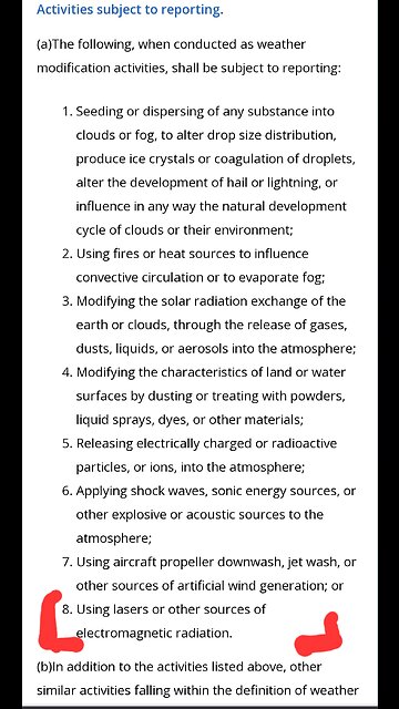 Govt Requires Companies To Report Weather Mod Activities -Proof!