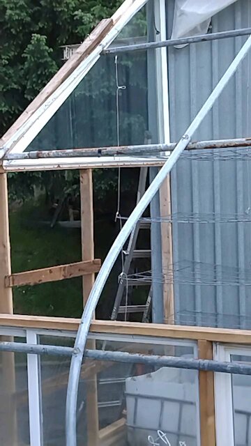 Windows and walls greenhouse