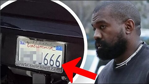 THE WOLVES AREN'T EVEN TRYING TO HIDE WHO THEY ARE! KANYE WEST IS DRIVING WITH A 666 LICENSE PLATE!