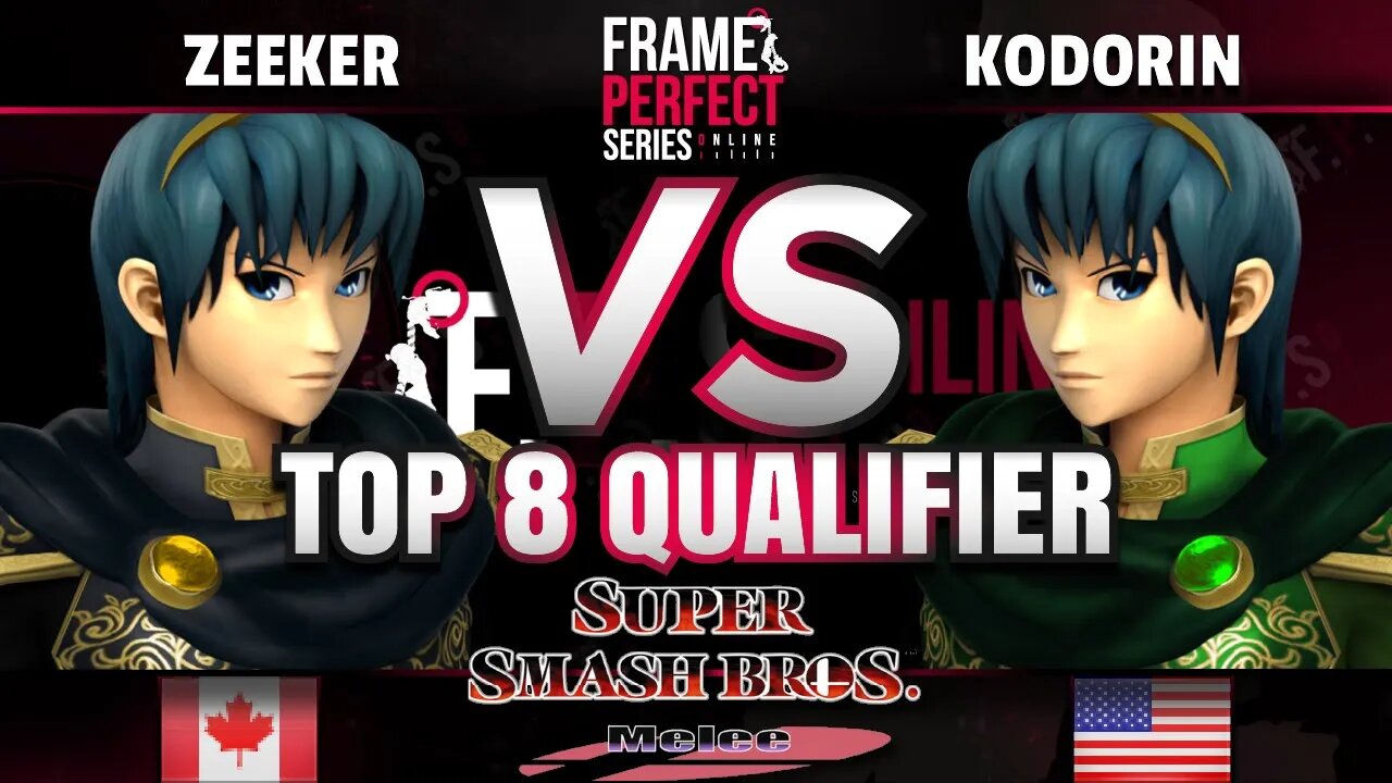 FPS6 Online - Zeeker (Marth) vs. KoDoRiN (Marth) - Smash Melee Top 8 Qualifier