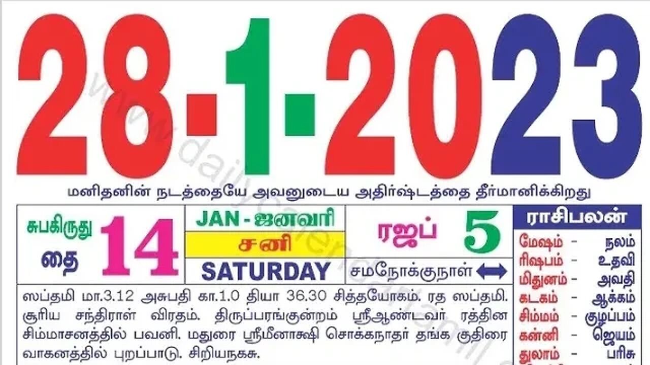 இன்றைய ராசிபலன் ||28|01|2023 |சனிகிழமை||Today Rasi Palan | Daily Horoscope
