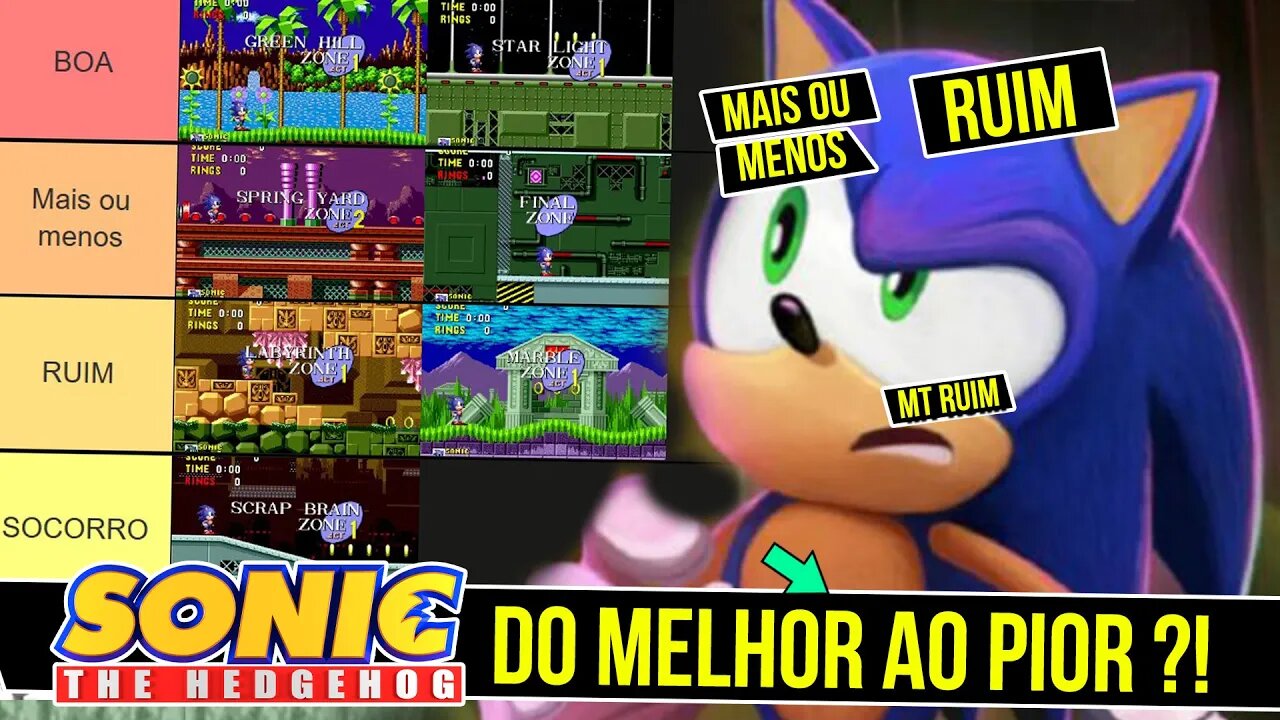 Rankeando Todos as Fases do SONIC - Do Melhor ao PIOR