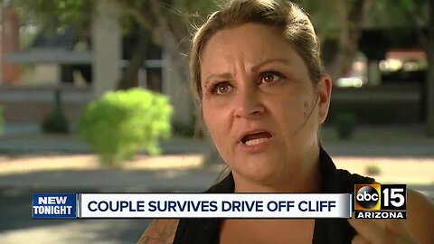 Glendale couple survives drive off cliff