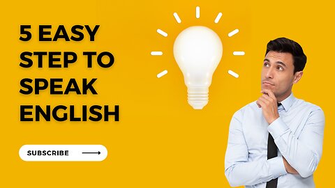 5 Easy step to speak english