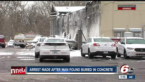 Arrest made after man found buried in concrete