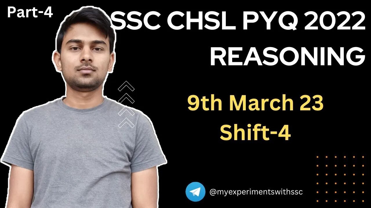 SSC CHSL Reasoning PYQs ( 9-3-23 Shift-4 ) Solutions with Concepts | MEWS #ssc #chsl2023 #sscpyq