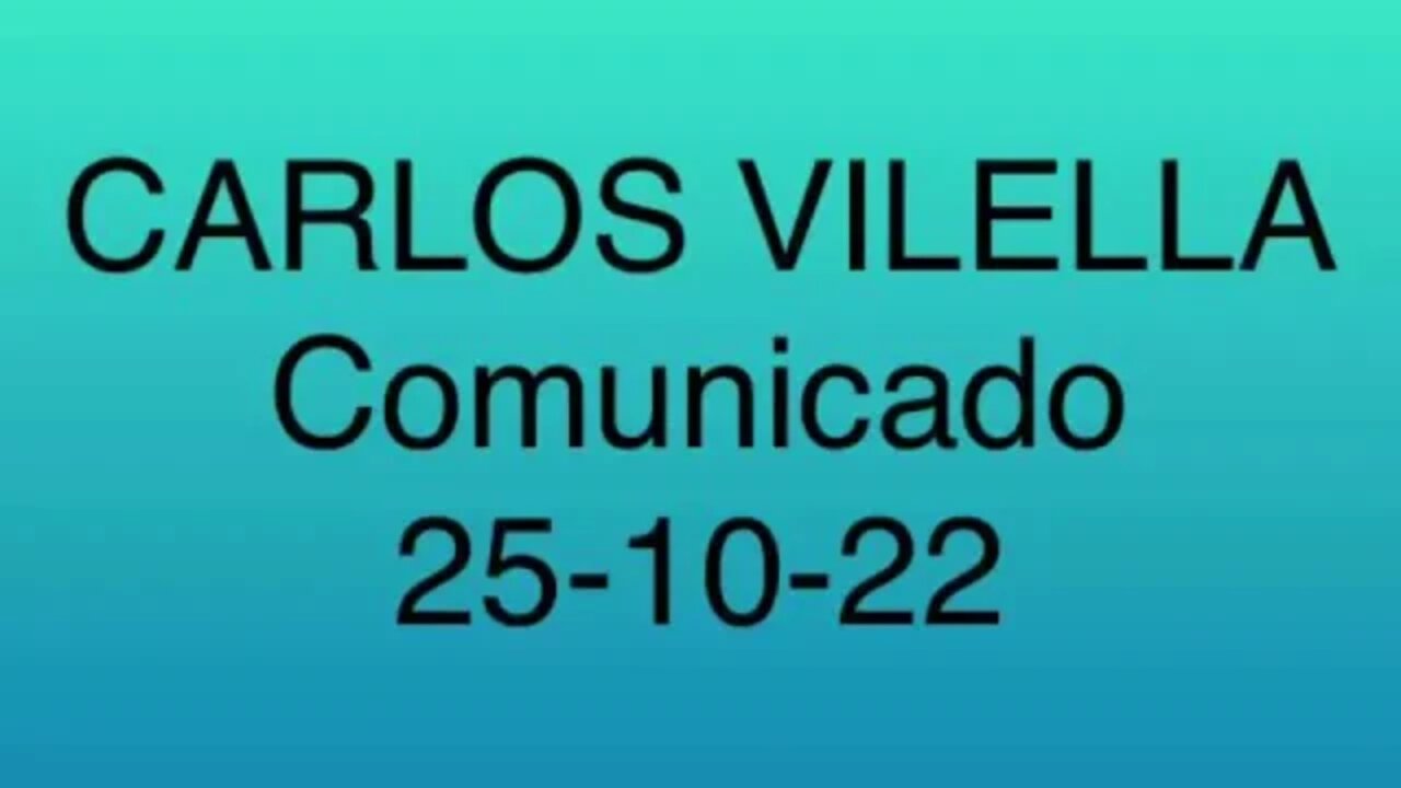 Carlos Vilela - Comunicado