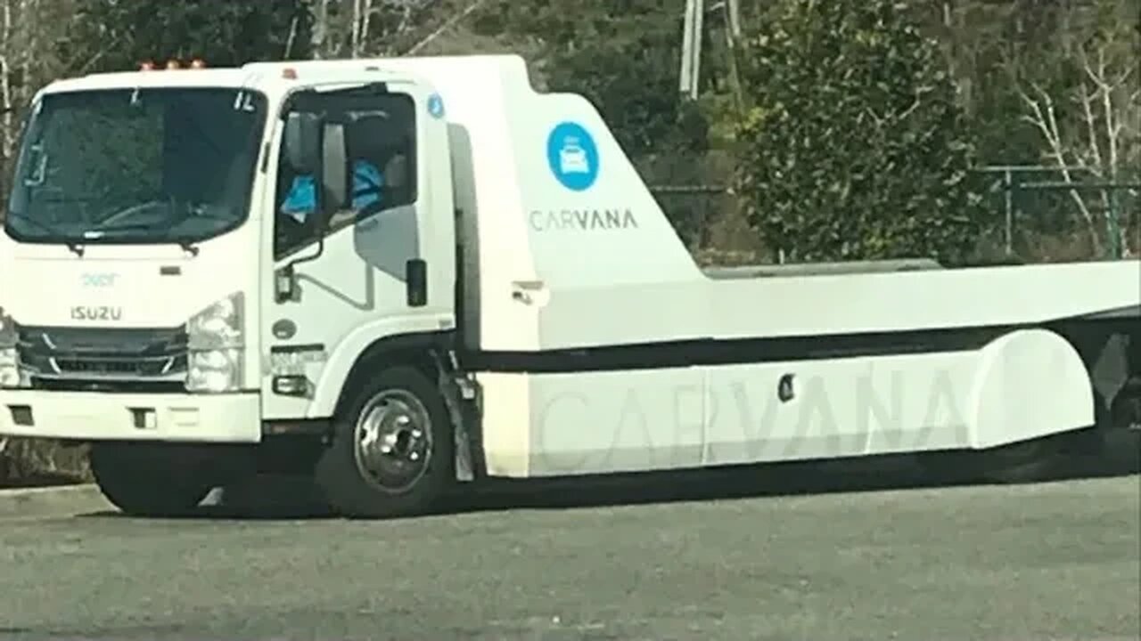 Carvana Delivery Driver Falls Asleep In Truck LOL