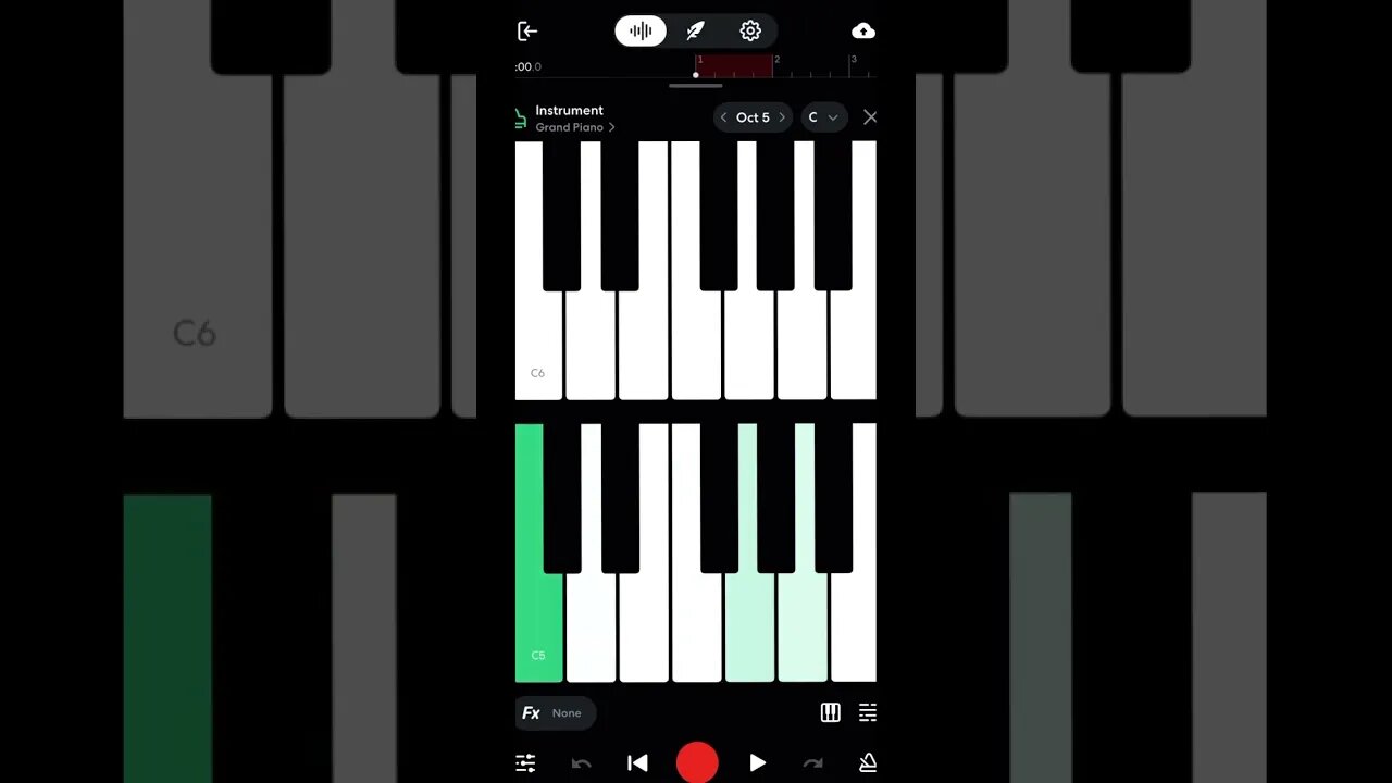 bandlab app Virtual piano #shorts 