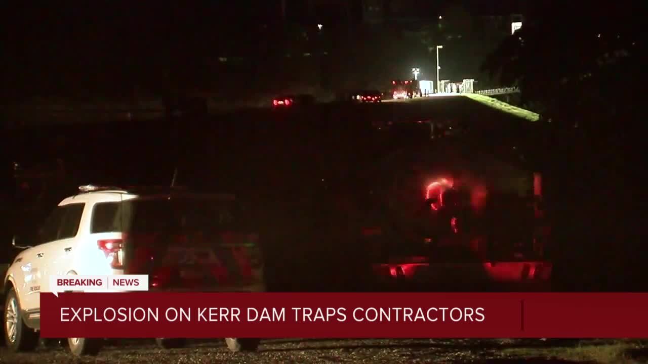 Explosion on Kerr Dam traps contractors