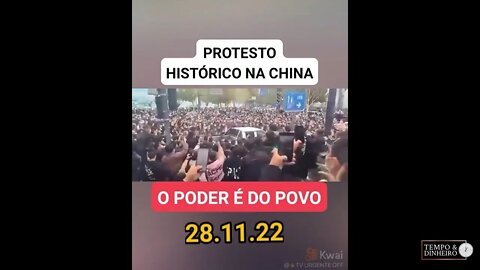 China tem protestos gigantescos contra Covid e repressão