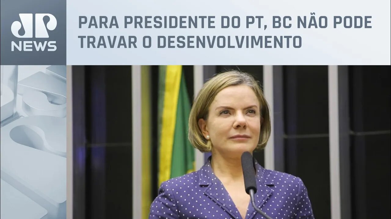 Gleisi Hoffmann diz que Selic de 13,75% ao ano desencoraja investimentos