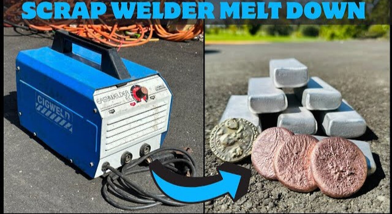 Scrap Welder Melt Down - Copper Brass Aluminum - ASMR Metal Melting - Trash To Treasure - BigStackD