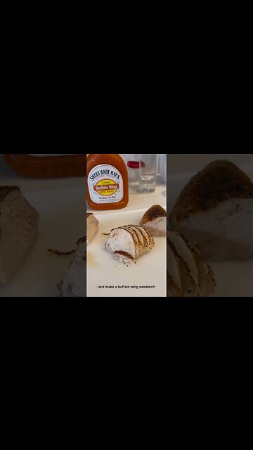 I decided on a buffalo chicken sandwich tonight! #foodshorts