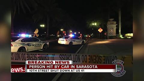 Pedestrian seriously injured after being hit by vehicle in Sarasota